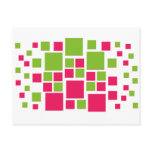 Square Design Art Lime Green / Hot Pink