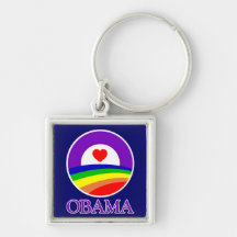 Square Keychain - Obama Pride