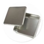 Square metal container stickers