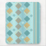 Square Pattern Design Mousepad Blue