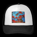 Square Photo - Red Autumn Leaves chapeaux