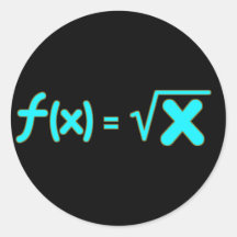 Square Root Function - Math Symbols Stickers