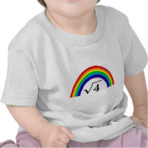 Square Root of 4 Equals Rainbow T Shirts