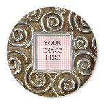 Square Silver Swirls Template magnets
