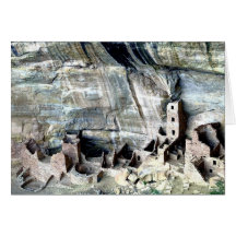 Square Tower Mesa Verde Greeting Card