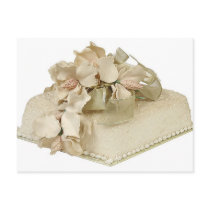 Square Wedding Cake Post Card