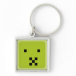squared smiley sick key chains
