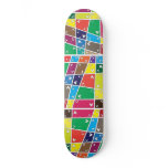 Squares and Hearts Skateboard