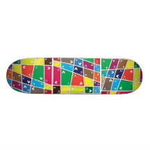 Squares and Hearts Skateboard