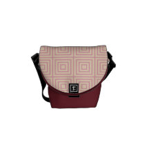 Squares Root Pink Mini Messenger Bag