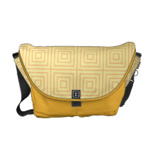 Squares Root Yellow Messenger Bag