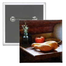 Squash and Tomato Pinback Button