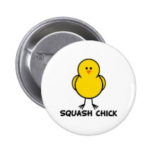 Squash Chick Pinback Button