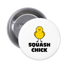 Squash Chick Pinback Buttons