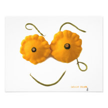 Squash Smiley Face Personalized Invitation