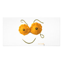 Squash Smiley Face Personalized Photo Card