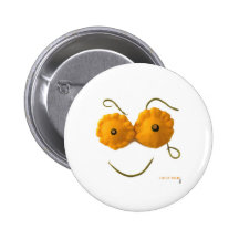 Squash Smiley Face Pinback Button