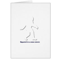 Squatch in a snow storm cards