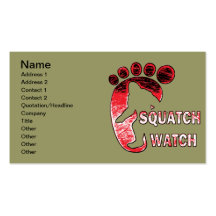 Squatch Watch Business Card Templates