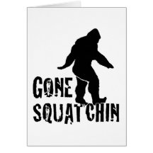 Squatchin allé 2 carte de vœux