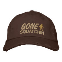 Squatchin allé - brun foncé et se bronzent casquette de baseball brodée