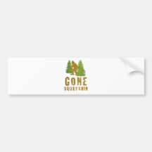 Squatchin allé (cru) autocollant pour voiture