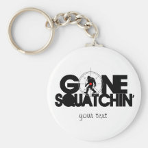 Squatchin allé - noir et blanc porte-clé