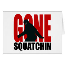 Squatchin allé - noir et rouge carte