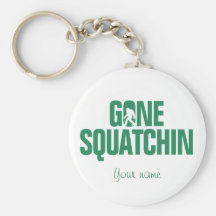 Squatchin allé - vert et blanc porte-clé