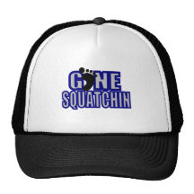 Squatchin Blue and lt Grey Logo Mesh Hat
