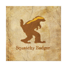 Squatchy Badger Canvas Print