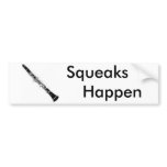 "Squeaks Happen" Clarinet Bumper Sticker