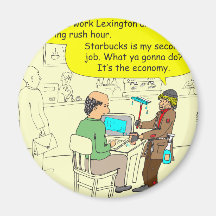 Squeegee man colour cartoon fridge magnet