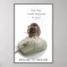 Squeeky Mouse and Computer Mouse Posters