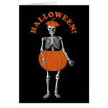 Squelette prêt de Halloween Carte
