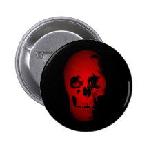 Squelette rouge de crâne badges