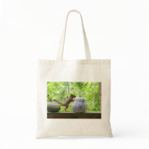 Squirrel and Cookie Jar Tote Bags