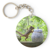 Squirrel and Cookie Jar Keychain