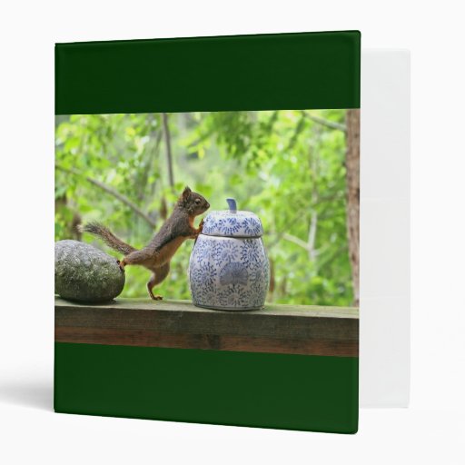Squirrel and Cookie Jar Vinyl Binder