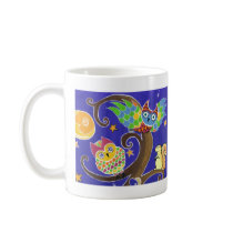 squirrel and owls coffee mugs