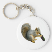 Squirrel Beer Keychain