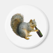 Squirrel Beer Magnet