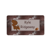 Squirrel - Boys school name label