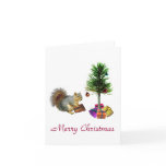 Squirrel Christmas Tree Card
