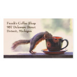 Squirrel Coffee Shop or Cafe Business Cards