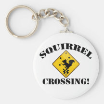 Squirrel Crossing Key Chain