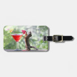 Squirrel Drinking a Cocktail Tag For Luggage
