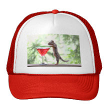 Squirrel Drinking a Cocktail Trucker Hat