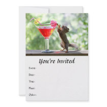 Squirrel Drinking Cocktail