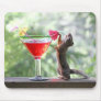 Squirrel Drinking Tropical Drink Mousepad